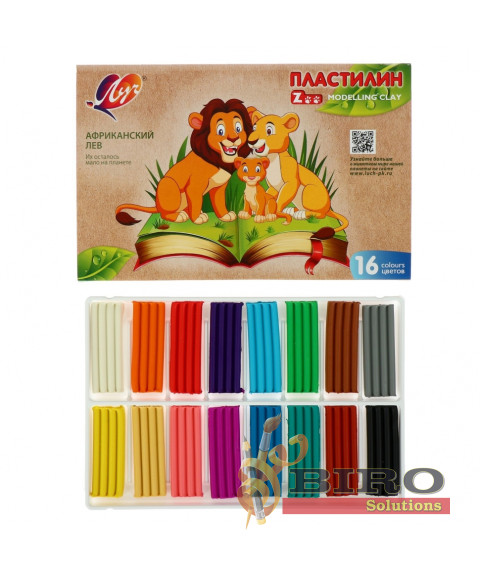 Pastă de modelat ZOO, 16 culori x 15 gr.